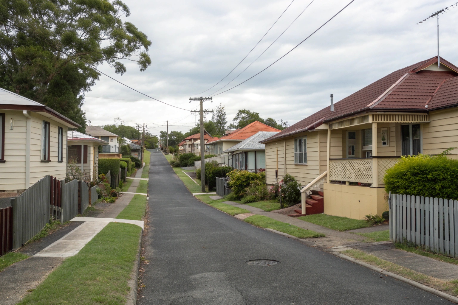 Typical Ipswich home with narrow driveway requiring concrete pumping solutions