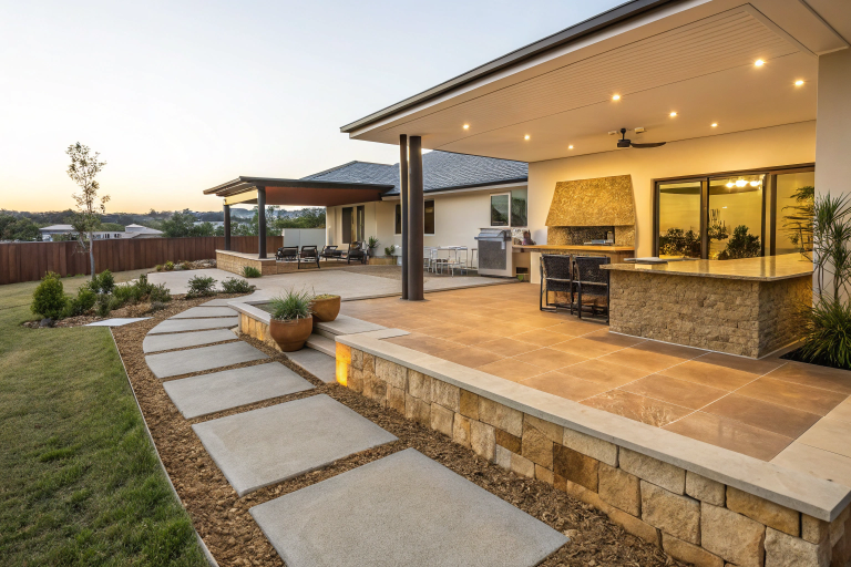 stamped concrete patio